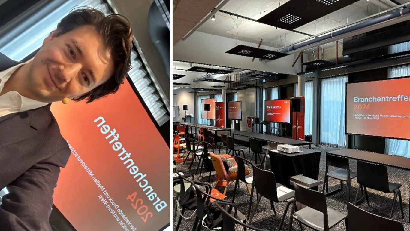 adago holds the Keynote at the Printing & Media Industry Association Meeting in Hannover